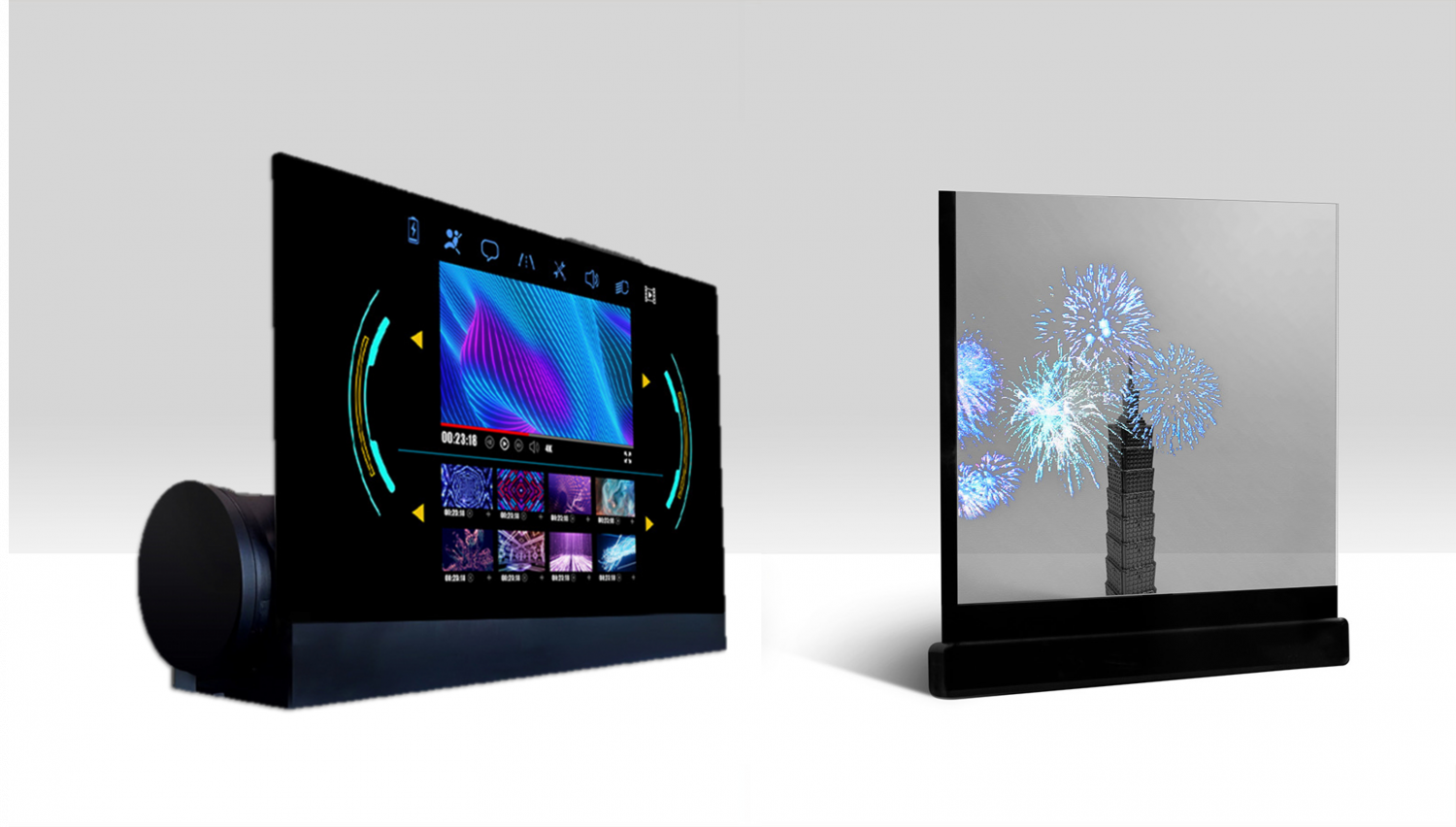 可捲式、折疊性、高透明